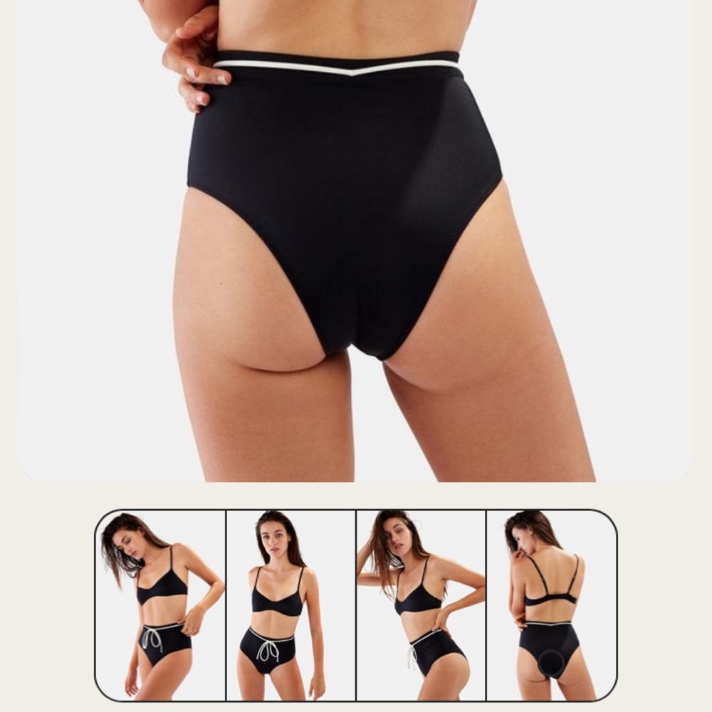 SOLID & STRIPED The Cora High Waist Bikini Bottom Brown Coral Swimsuit X… - Picture 10 of 11